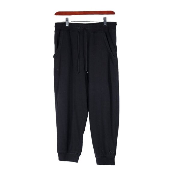 Y-3 Yohji Yamamoto Adidas Women's XS Black Cuffed Crop Track Pants Drawstring - Picture 1 of 8